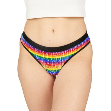 Women's Thongs Faded Rainbow Flag / LGBTQ+ Pride Flag Underwear / Rainbow Women's Briefs