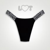 WILDSIDE Grey Leopard Tucking Gaff thong underwear for transgender women