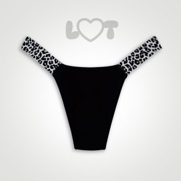 WILDSIDE Grey Leopard Tucking Gaff thong underwear for transgender women