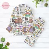 Friends Pajamas Set, Friends Movie Holiday Pajamas, Friends Womens Pajamas, Friends Set Of Pajamas, Friends Matching Pajamas Set