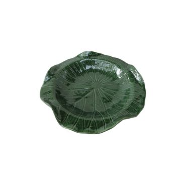 Ceramic Lotus Leaf Plate, Decorative Serving Plate, Green  Serving Bowl, Kitchen Accessories