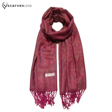 Red pink Pashmina Hot Pink Scarf Fuchsia Shawl Wrap Fuchsia Scarf Bridesmaids Gift Hot Pink Wedding Shawl Bridesmaid Scarves1938 Woman scarf