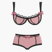 Instant download Machine Embroidery  underwear boxer woman