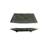 Set of 2 Ceramic Lotus Leaf Plates, Decorative Serving Plates, Green  Snack Plates,Kitchen Accessories