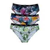Three Pack Organic Cotton Underwear/ Thong