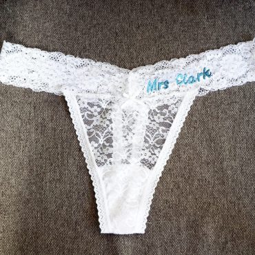 Custom Lace Underwear, Women's Lace Underwear, Bride Underwear, New Mrs Underwear, Honey Moon Outfit, Bridal Shower Gift Set, Gift for Bride