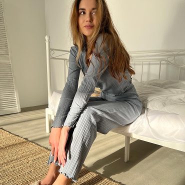 Women Pajamas Set, Lightweight PJs, Organic Lounge Set, Relaxed Nightwear, Sleepwear Gift Idea, for Daily Wear, Handmade PJs