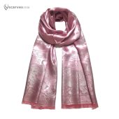 Pink silk scarf Silk scarf women Long Silk Wrap Gift for her Reversible Elephant lover Christmas Birthday Anniversary Wedding Gifts For Mom