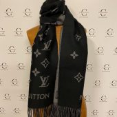 Louis Vuitton pure wool scarf shawl carré foulard Vintage LOUIS VUITTON LV gift for her