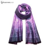 Purple Antique pink Silk scarf Gift for her shawl reversible silk scarf paisley scarf Light scarf bohemian scarf Big size Scarf Bridal Shawl