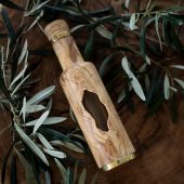 Handcrafted Olive Wood Bottle | Unique 200ml Bottle for Olive Oil| Elegant Kitchen Accessory | Root-Carved Tree Hollow Design | Perfect Gift