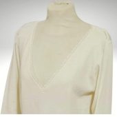 Brand new "Sesia" Wool blend size xl-6 Cream color Large size Curvy sweater Women's underwear shirt Curvy sweater Women's underwear shirt