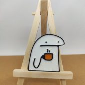 Flork Funny Coffee Meme Fridge Magnet – Home Decor, Gift for Coffee Lovers, Kitchen Accessory