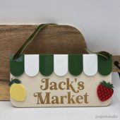 Personalised Wooden Play Kitchen Sign | Market Sign | Children’s pretend play café accessory |  Christmas Birthday Gift.