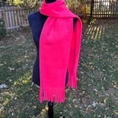 Neon Pink Fleece Scarf