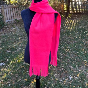 Neon Pink Fleece Scarf
