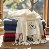 Personalised luxury scarf Winter Scarf Women Scarf Custom Christmas Scarf Embroidered Initial Scarf Wedding Scarf Gift Scarf 24111701