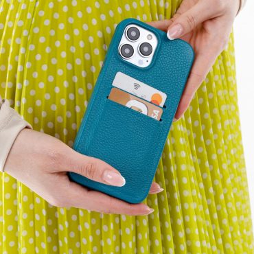 Personalized Leather iPhone Cases, Slim Card Holder, MagSafe Compatible, Custom Cover for iPhone 16, 15, 14, 13, 12, 11, X, XR, XS, 8, 7