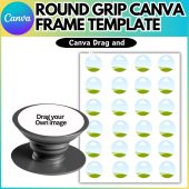 Phone Grip Canva Editable Template, Phone Stand Sublimation, Phone Grip Blank Template, Phone Holder, Phone Holder Mockup, Drag and Drop