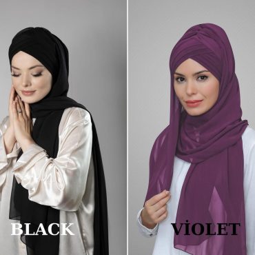 Multi-Color Chiffon Hijab Scarf | Instant Bonnet and Three-Band Style for Women’s Modest Fashion, Hijab Scarf,  Hijab Dress Fashion