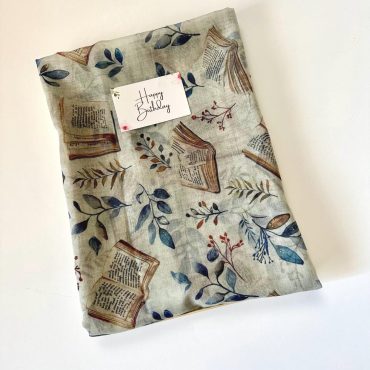 Library Books Teacher Student Scarf Literary Bookshelf Book Lover Literature Scarf/ Cotton Hijab Head Scarf / Gifts for Her/ Women’s scarf