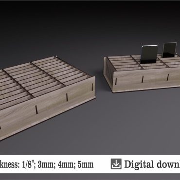 Phone Storage Organizer – Laser Cut Storage Rack with 18, 30, or 40 Slots