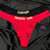 Personalised Name Thong, Custom Name Lace Thong, Custom Name Thong, Custom Thong