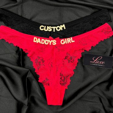 Personalised Name Thong, Custom Name Lace Thong, Custom Name Thong, Custom Thong