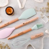 Personalized carving silicone shovel wrapped handle - Perfect Kitchen Tool for Baking and Cooking-Great Gift for Home Chefs-Bridesmaid Gift