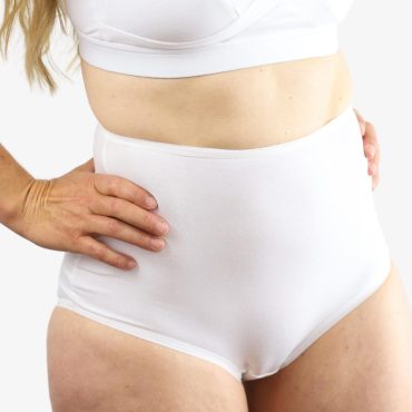 Organic Cotton High Rise Full Briefs in White - Sustainable Underwear