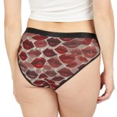 Lips Print Women's Underwear, Fun & Playful Intimate Wear, Gifts for Her, Valentine's Day, Romantic Birthday Lingerie, Cheeky Couples Briefs