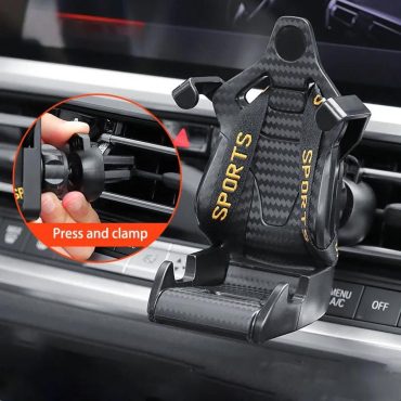 Racing Seat-Shaped Car Phone Holder - 360 Rotatable Air Vent Clip for Car Interior - Universal Mobile Phone Mount