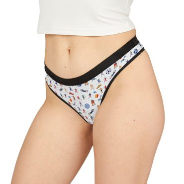 Football Women's Thongs | Soccer Print Underwear for Fans and Players | Sporty Comfort & Style | Perfect Gift for Football Lovers