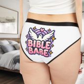 Women's Underwear Briefs, Elastic Waistband, All-Over Prints, Antimicrobial Fabric, Made in USA - Comfortable Supportive Undergarments,