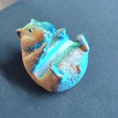 Multicolored 3D Printed playful hamster phone holder