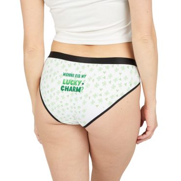 St. Patrick's Day Shamrock Women's Underwear, Fun Irish Lucky Charm Undies, Green Clover Lingerie, Leprechaun Festive Holiday Intimates