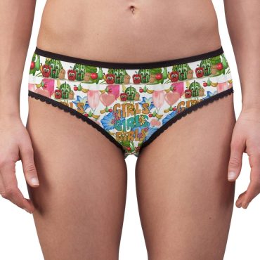 Colorful Women's Briefs, Fun Floral Underwear, Playful Lingerie, Unique Gifts for Her, Comfortable Everyday Briefs