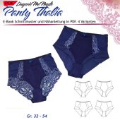 Sewing pattern Slip Panty Thalia size 32 - 54, German. PDF E-Book Slip/ women's panties, waist briefs sewing in 4 variations. IDsmx3