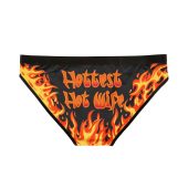 Hottest Hot Wife - Fire-Themed Women's Underwear, Fun Lingerie, Hot Wife Bikini Bottoms, Unique Gifts for Couples, Sassy Nightwear