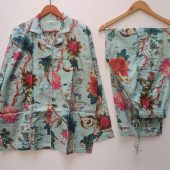 Cotton Pyjamas, Indian Pj Set, Block Print Pajamas, Spring Style, Bridal Shower Pajamas Set, Bridesmaid Gift, Ladies Night Suit