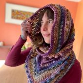 Crochet Scarf Pattern // Fable Cowl // Unique Textured Bandana Hooded Scarf