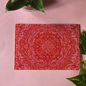 Funky Red Pink & Orange Vibey Glass Chopping Board | Shatterproof Glass Space Saver Surface Protector | Kitchen Cutting Accessories