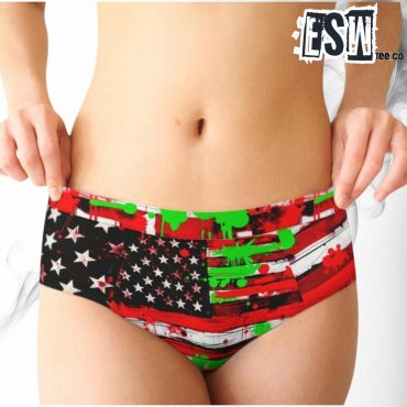 American Flag Art Women's Cheeky Briefs, Women's Underwear, Women's Briefs