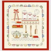 Kitchen accessories by Le Bonheur des Dames. Kitchen petit point Collection. Counted cross stitch kit