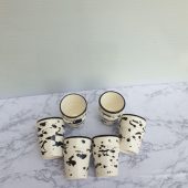 Coffee cup set-Handmade Moroccan Tea Cups-Moroccan Ceramic Goblets-Handmade pottery-Kitchen accessories-Elegant espresso cups-Moroccan gift