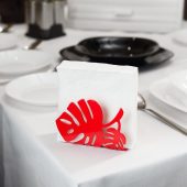 Leaf Napkin Holder Set, Metal Letter Holder for Desk, Red Napkin Stand, Elegant Tissue Holder, Dining Table Centerpiece, Kitchen Accessories