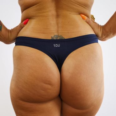 Organic Cotton Navy Blue Thong - Sustainable Women's Underwear