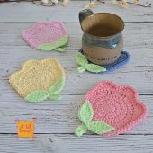 Crochet Pattern: Tulip Coaster | PDF Digital Download