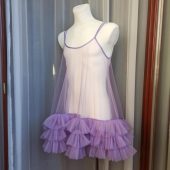 Fairy Bliss Men's See-Trough Ruffle Babydoll Dress in Tender Lavender