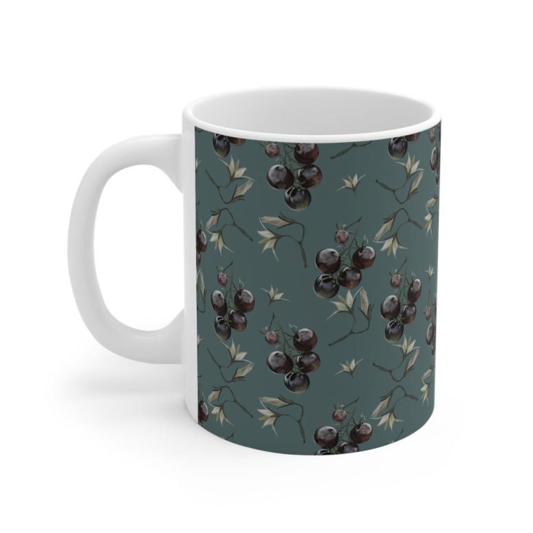 Tomato Print Ceramic Mug - Perfect for Tea Lovers, Coffee Drinkers, Gift for Mum, Home Décor, Kitchen Accessory